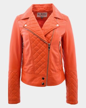 womens-leather-biker-jacket-with-quilt-detail-blissful-orange