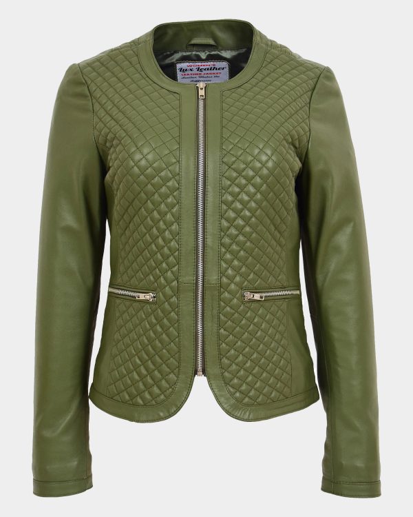 womens-leather-collarless-jacket-with-quilt-design-joan-aurora-olive-green