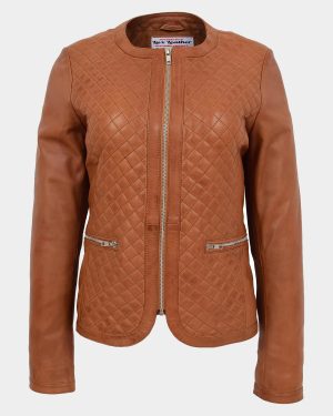 womens-leather-collarless-jacket-with-quilt-design-joan-dynamo-tan