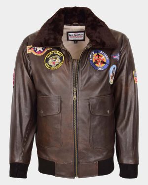 mens-bomber-leather-jacket-air-force-style-lester-zenith-brown