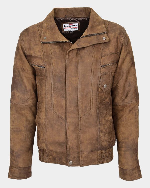 mens-leather-bomber-blouson-jacket-robert-zenith-brown