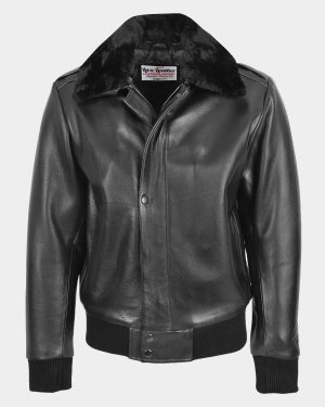 mens-leather-bomber-pilot-jacket-removable-collar-leroy-nova-black