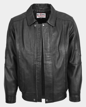 mens-bomber-leather-jacket-classic-style-jim-nova-black