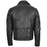 Lux Leather Men's Genuine Leather Quilted Biker Jacket - Image 2